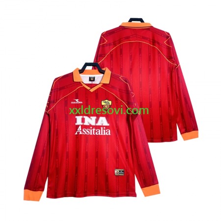AS Roma 1999 2000 Retro Domaći Nogometni Dres Dugim Rukavima